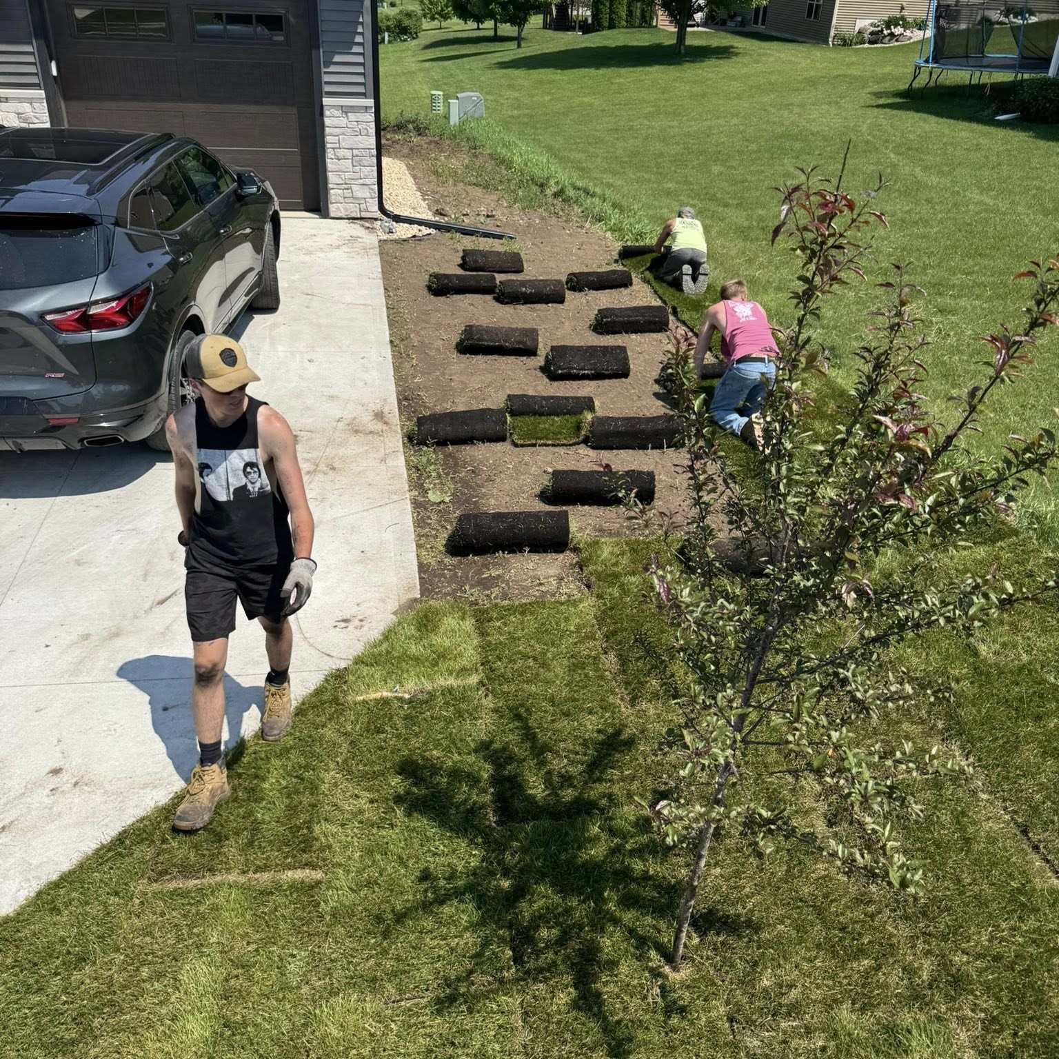 Matthews Outdoor Premium Landscaping & Stone Patio with Professional Outdoor Lighting